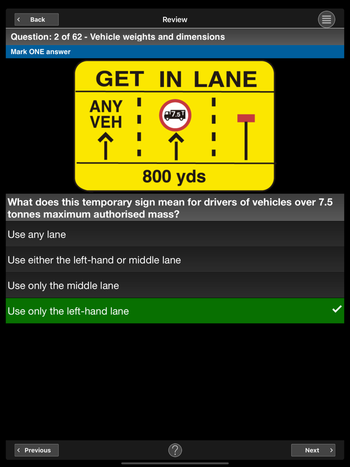 LGV Theory Test UK - Lorry