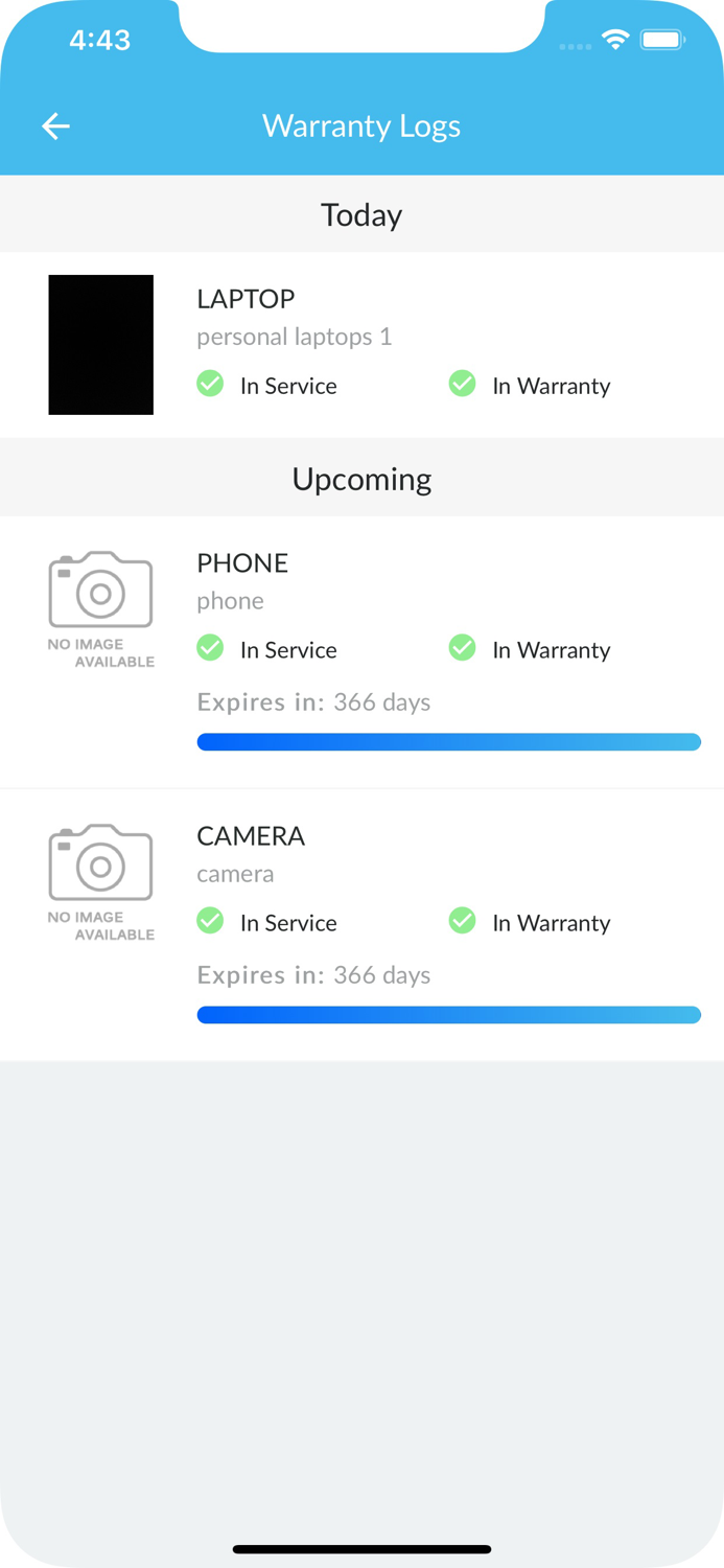 Nudge - Service  Warranty Log