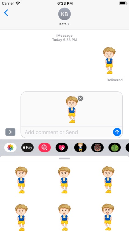 Boy Hand Some Sticker