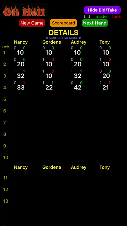 Oh Hell Scorekeeper screenshot-6