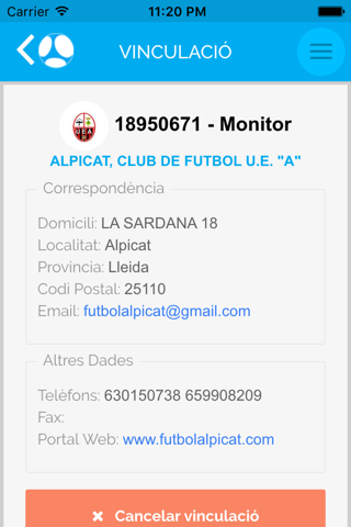 Futbol.cat, Portal del Federat screenshot 2