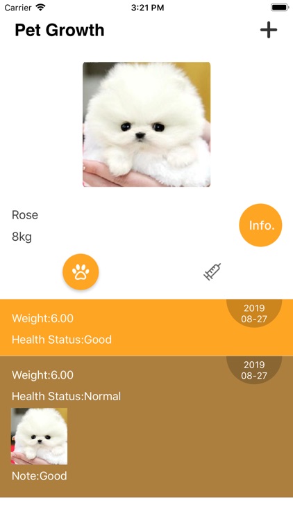 Pet Growth-Health Record