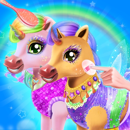 Rainbow Pony Twins Day Care iOS App