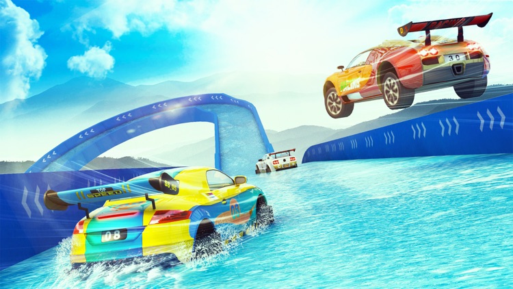 Water Slide Car Stunts Racing screenshot-4