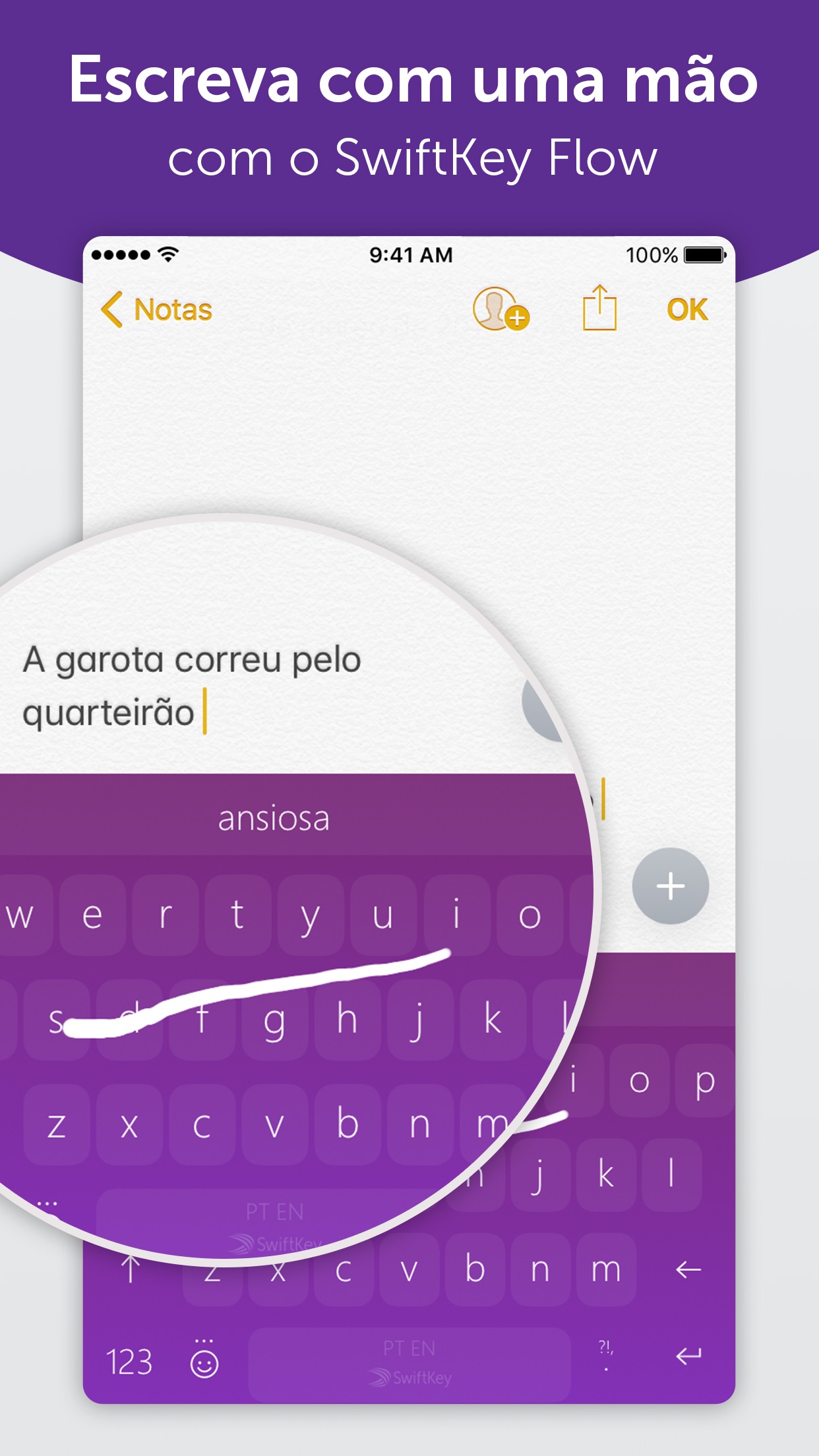 Screenshot do app Teclado SwiftKey