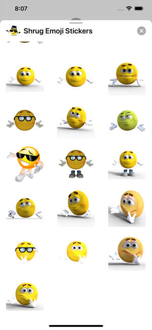 Shrug Emoji Sticker Pack(圖6)-速報App