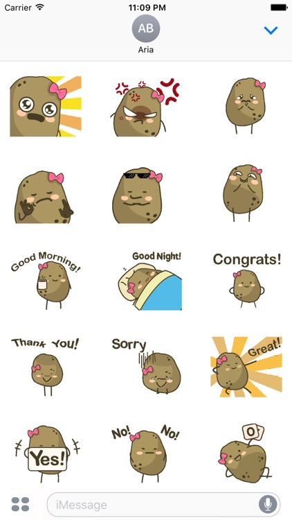 Animated Ms. Potato Sticker