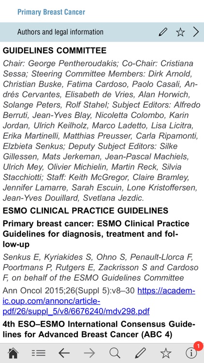 ESMO Interactive Guidelines