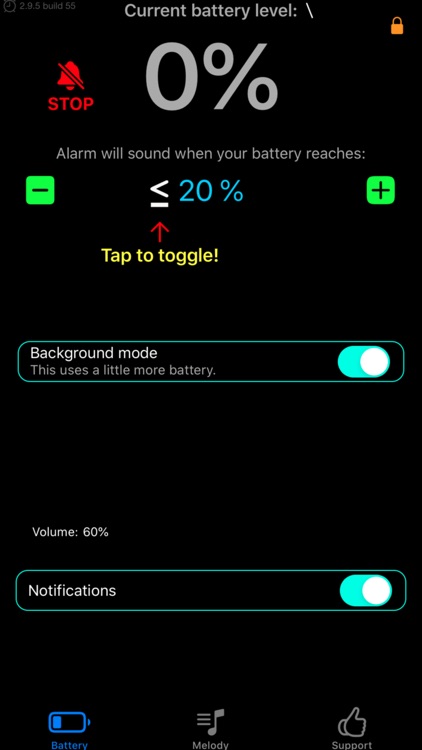 Battery Life Alarm & Reminders