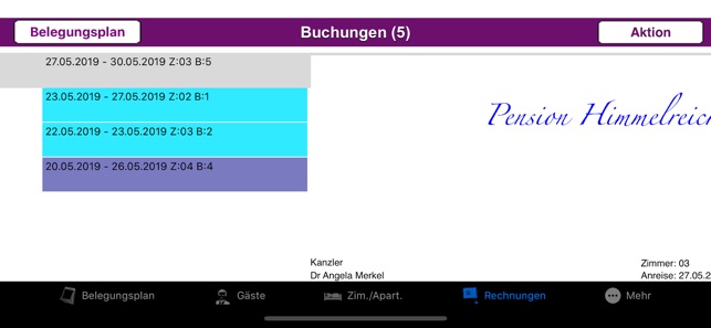 Zimmerbelegung und Abrechnung(圖5)-速報App