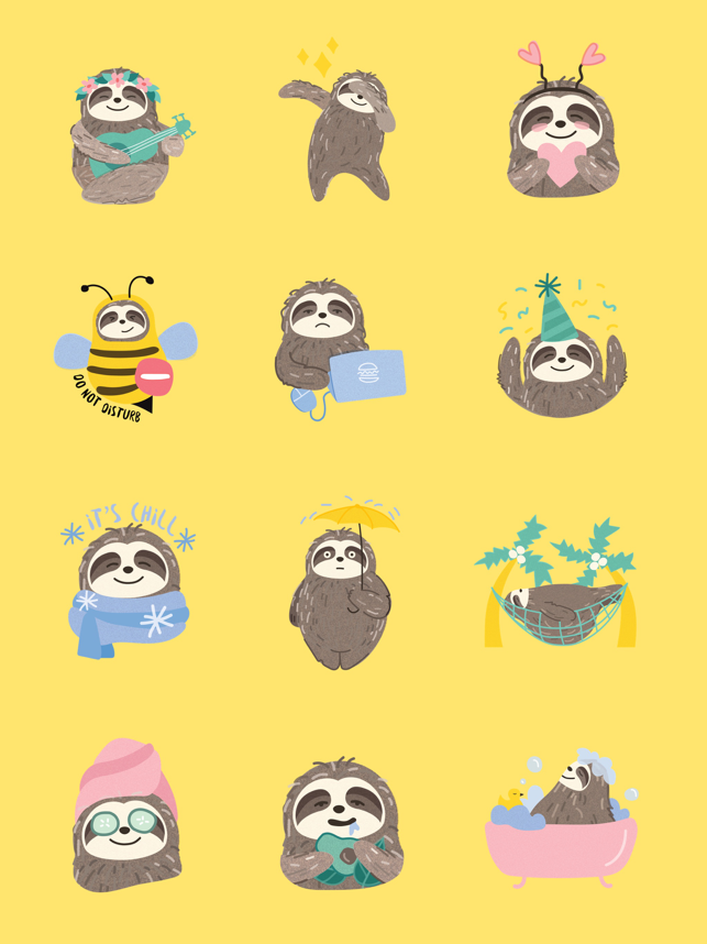 ‎It's a Sloth Life Stickers Screenshot