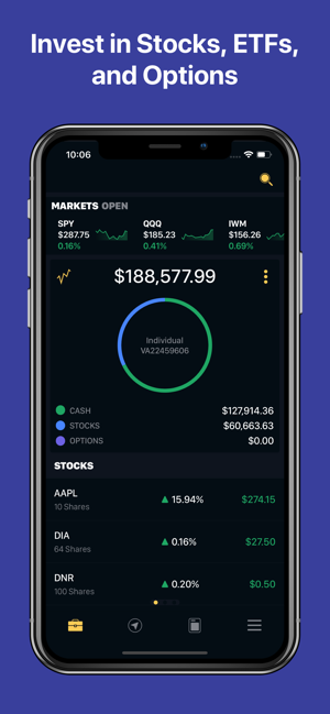 rho options trading app store