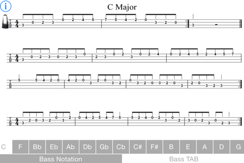 Major Scales Bass Guitar screenshot 2