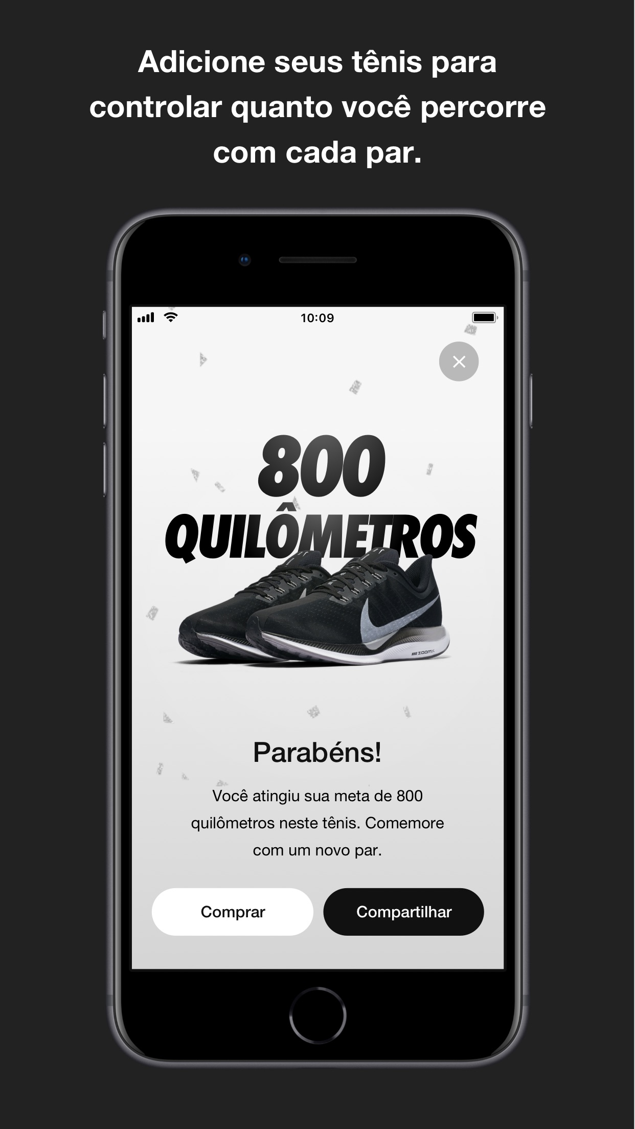 Screenshot do app Nike Run Club