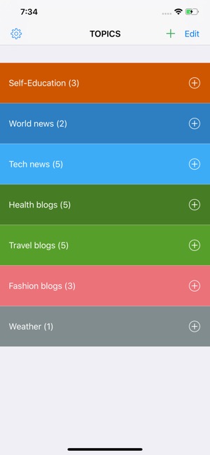 News Tracker - web bookmarks