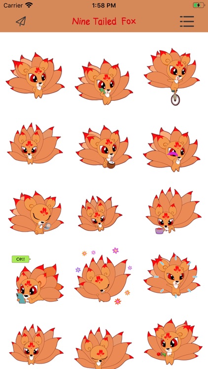 Nine Tailed Fox Stickers