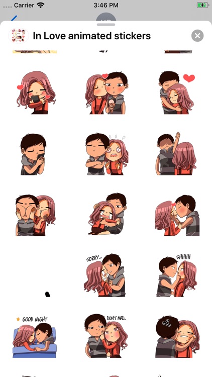 In Love animated stickers