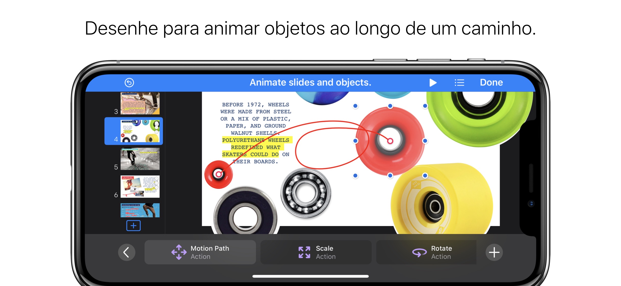Screenshot do app Keynote