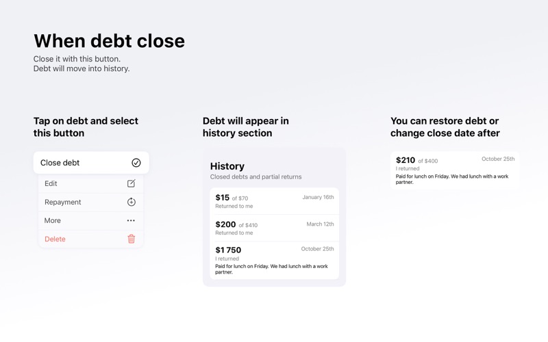 Debts - Spending Tracker screenshot 3