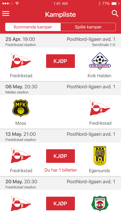 Fredrikstad Fotballklubb screenshot 2