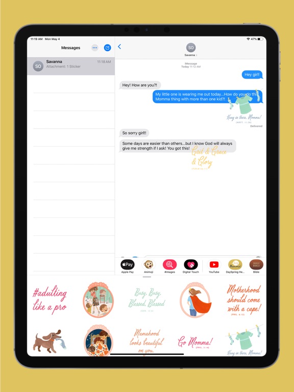 DaySpring Hey Momma! Stickers screenshot 3