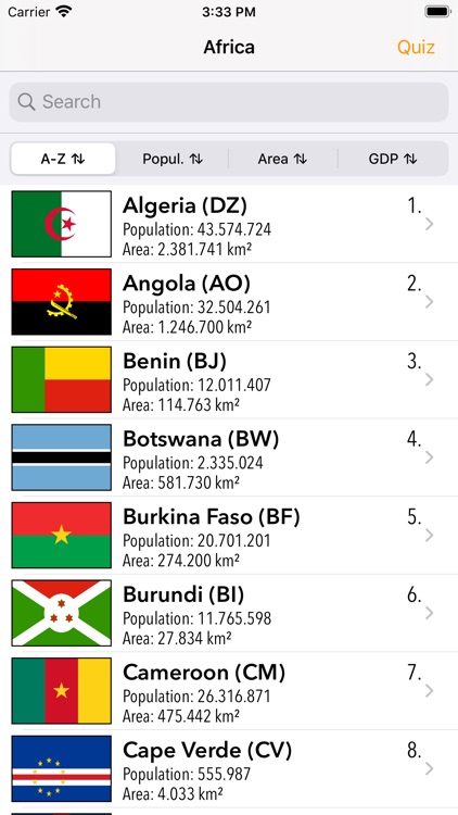 Africa Quiz Maps Flags Infos