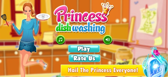 Princess Dish Washing