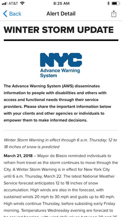 NYC Advance Warning System