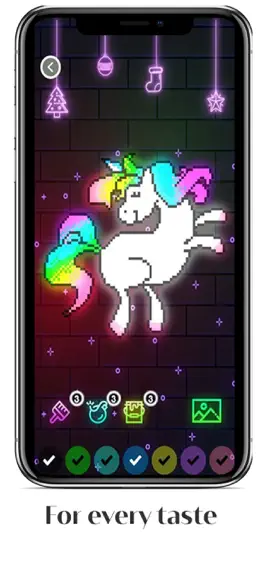 Game screenshot Neon coloring book for adults mod apk