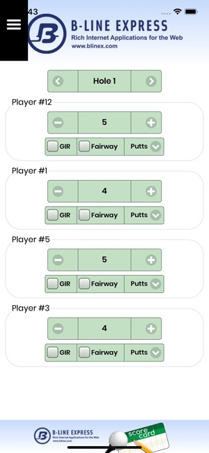 B-line Score Card