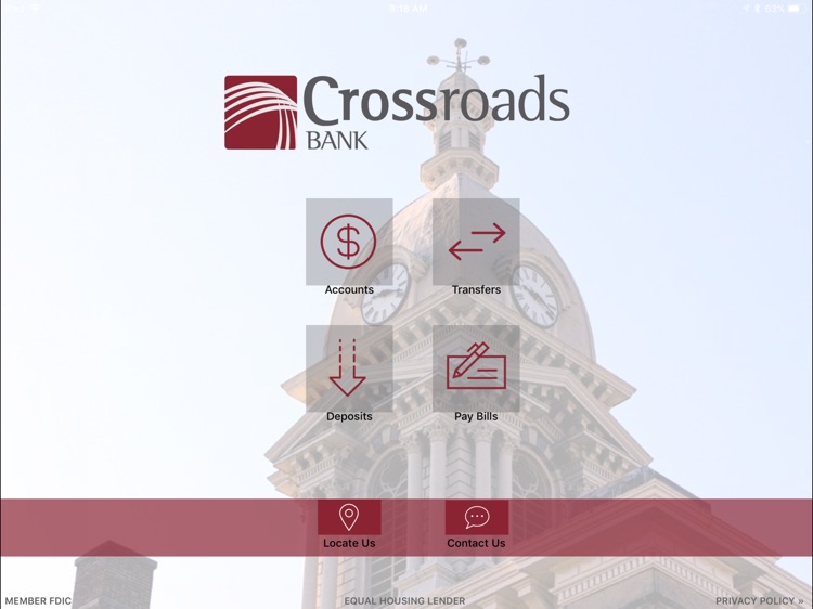 Crossroads Bank for iPad