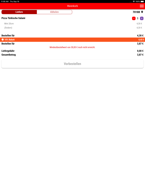 Screenshot #5 pour Amore Pizza Fellbach