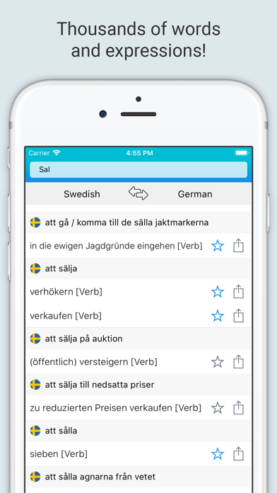 German Swedish Dictionary + screenshot 2