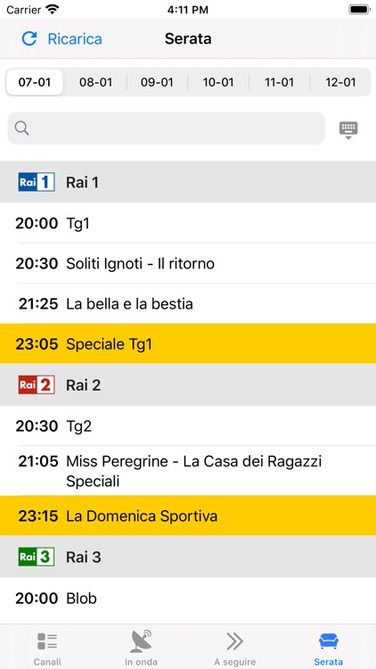 Guida TV italiana