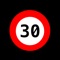 See how close you are to the speed limit by a screen that goes from green to yellow (5 or 10 under the speed limit) to red (on the speed limit or 1 over speed limit)