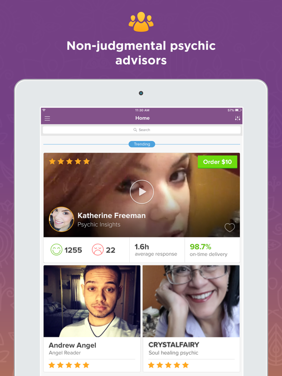 Purple Ocean: #1 Psychic Readings app screenshot
