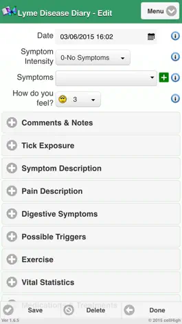 Game screenshot Lyme Disease Diary apk