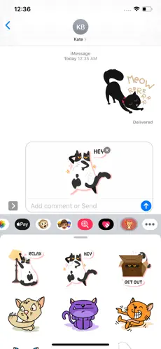 Captura de Pantalla 1 Funny Cat Emotions Stickers iphone