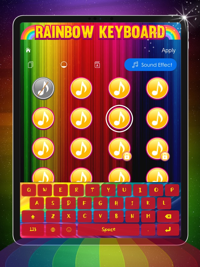 rainbow keyboard iphone