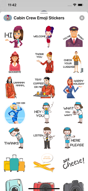 Cabin Crew Emoji Stickers(圖2)-速報App