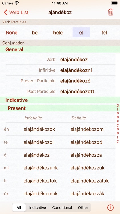 Hungarian Verb Conjugation