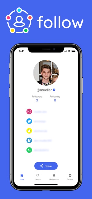 Follow-Connect With Friends