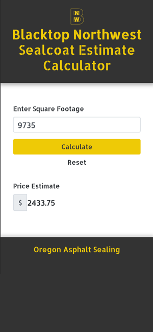 Sealcoat Calculator