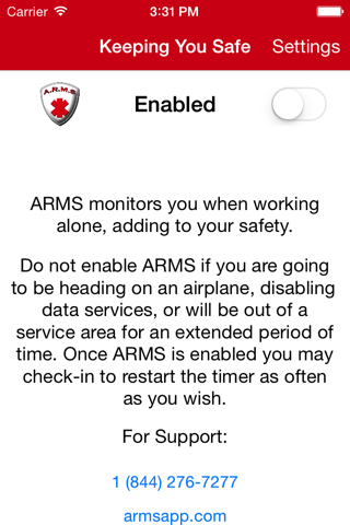 ARMS - Arms Reach Monitoring - náhled