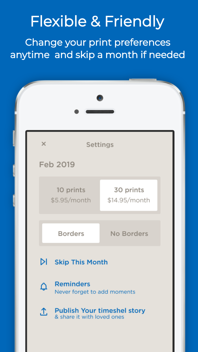 timeshel- monthly photo prints