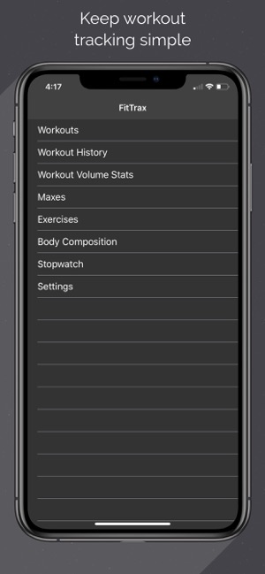 FitTrax - Workout Tracking