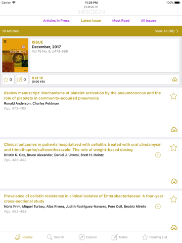 Journal of Infection screenshot 2