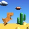 Guide the lonely t-rex jump safely over the cacti and eat all the hams