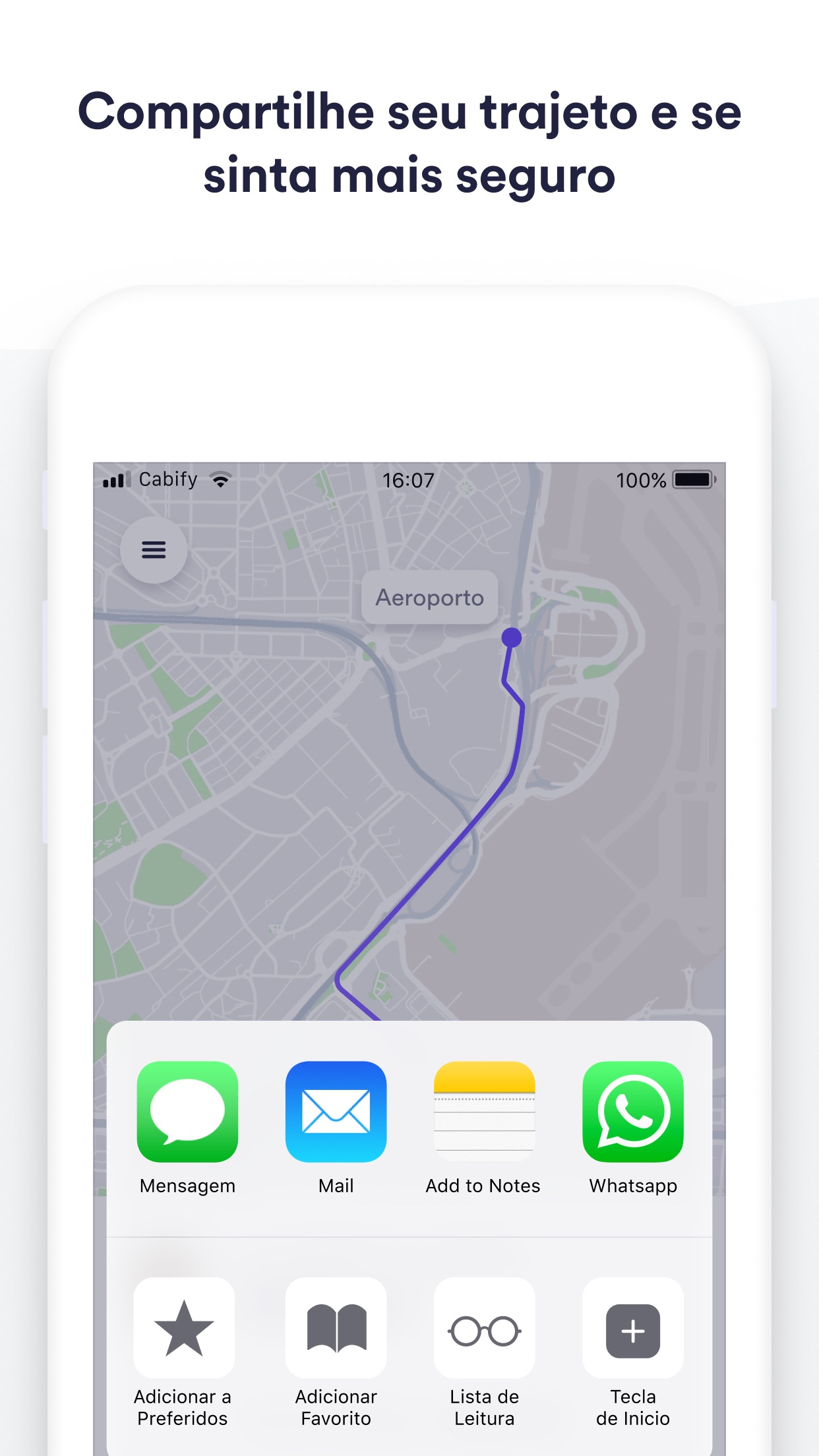 Screenshot do app Easy, um app da Cabify