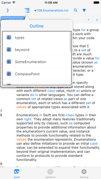 Editer For Swift programming $ screenshot 2